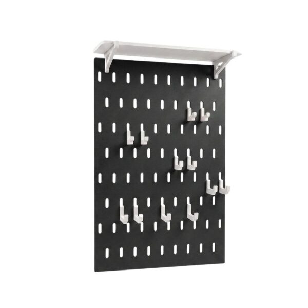 Pegboard (Black) 60*40cm + 12 crochets + 1 etagers