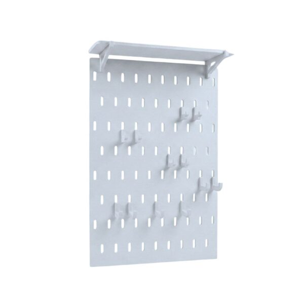 Pegboard (White) 60*40cm + 12 crochets + 1 etagers